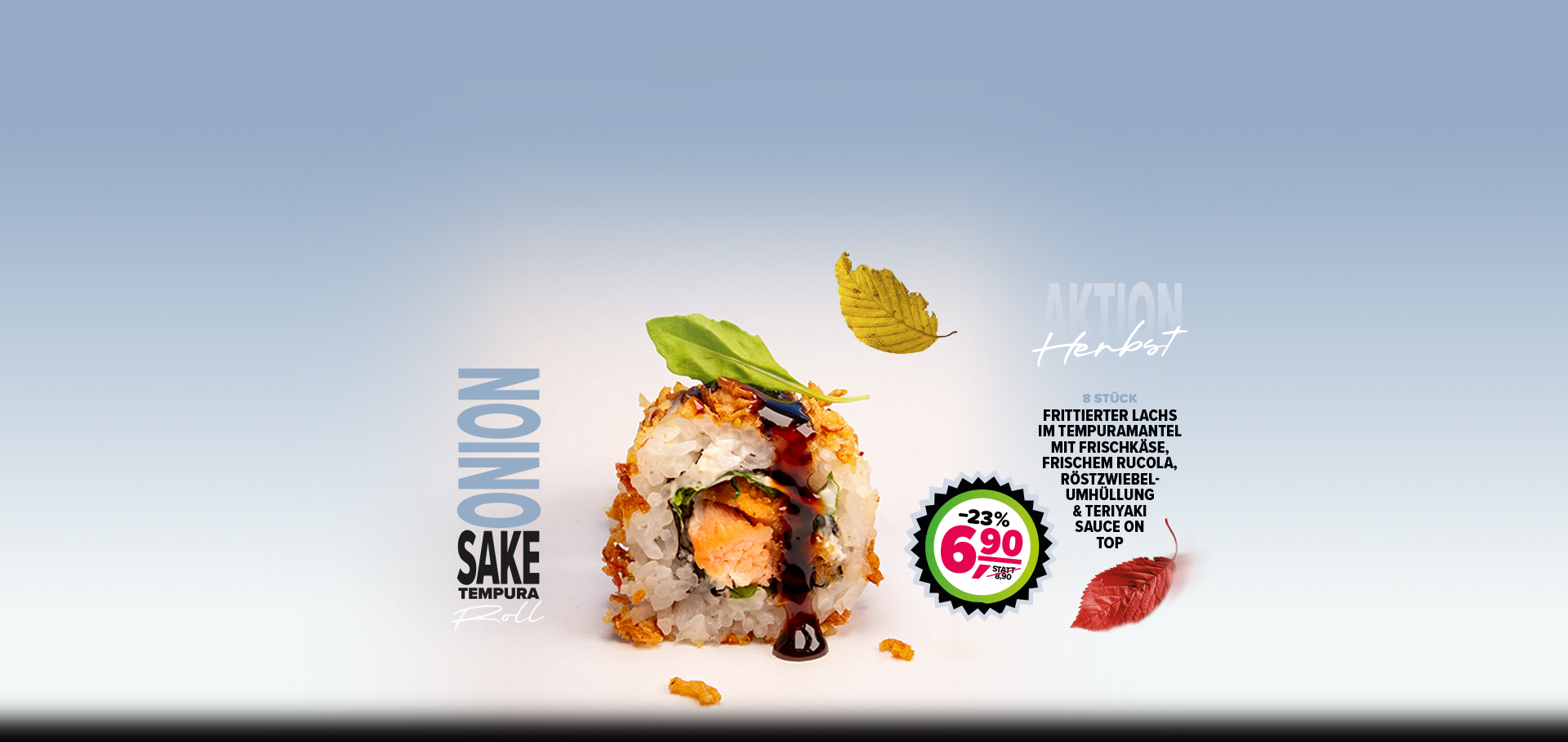 Inside-Out Onion Sake Tempura Roll