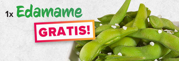 1x Edamame gratis*